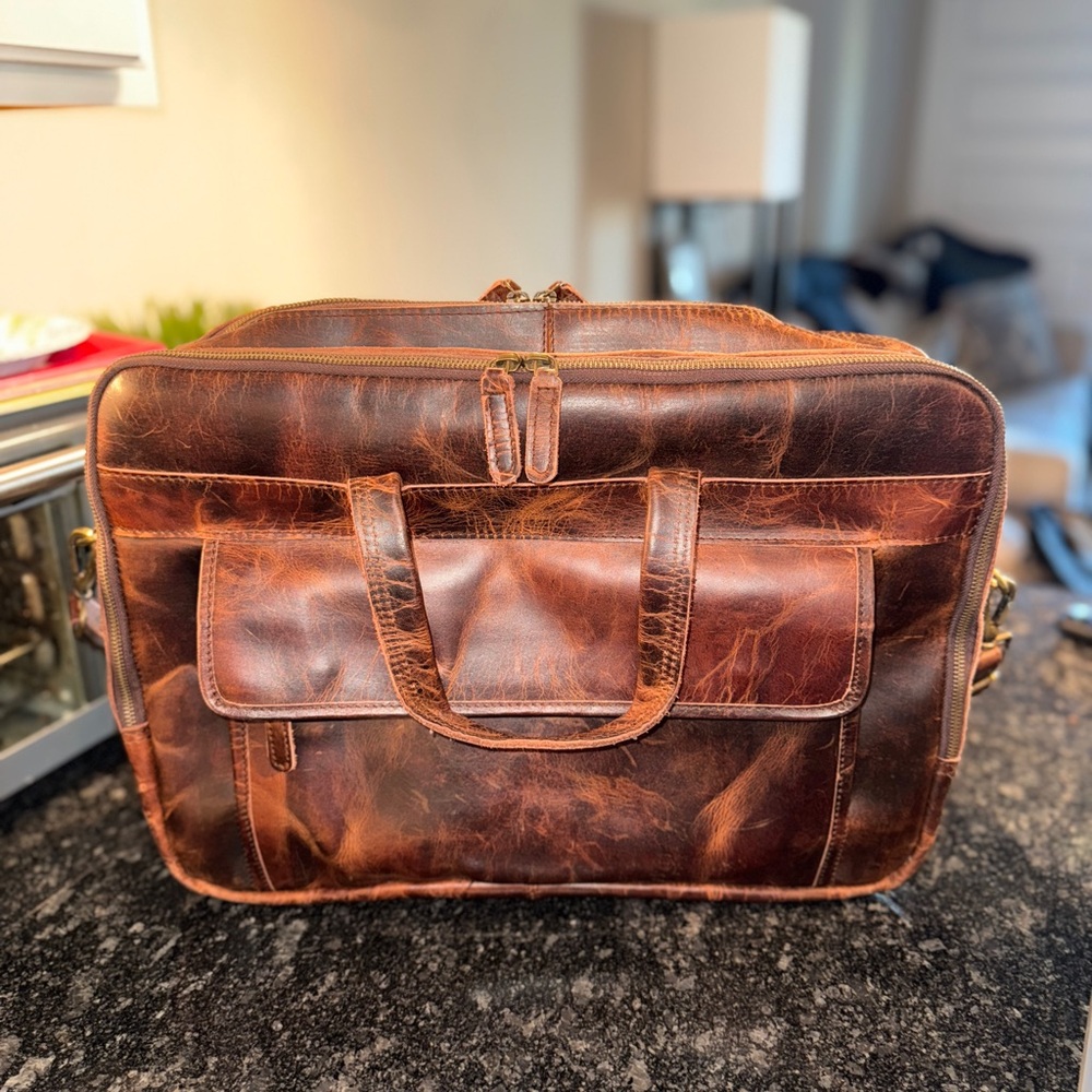 Vintage Leather Men's Briefcase